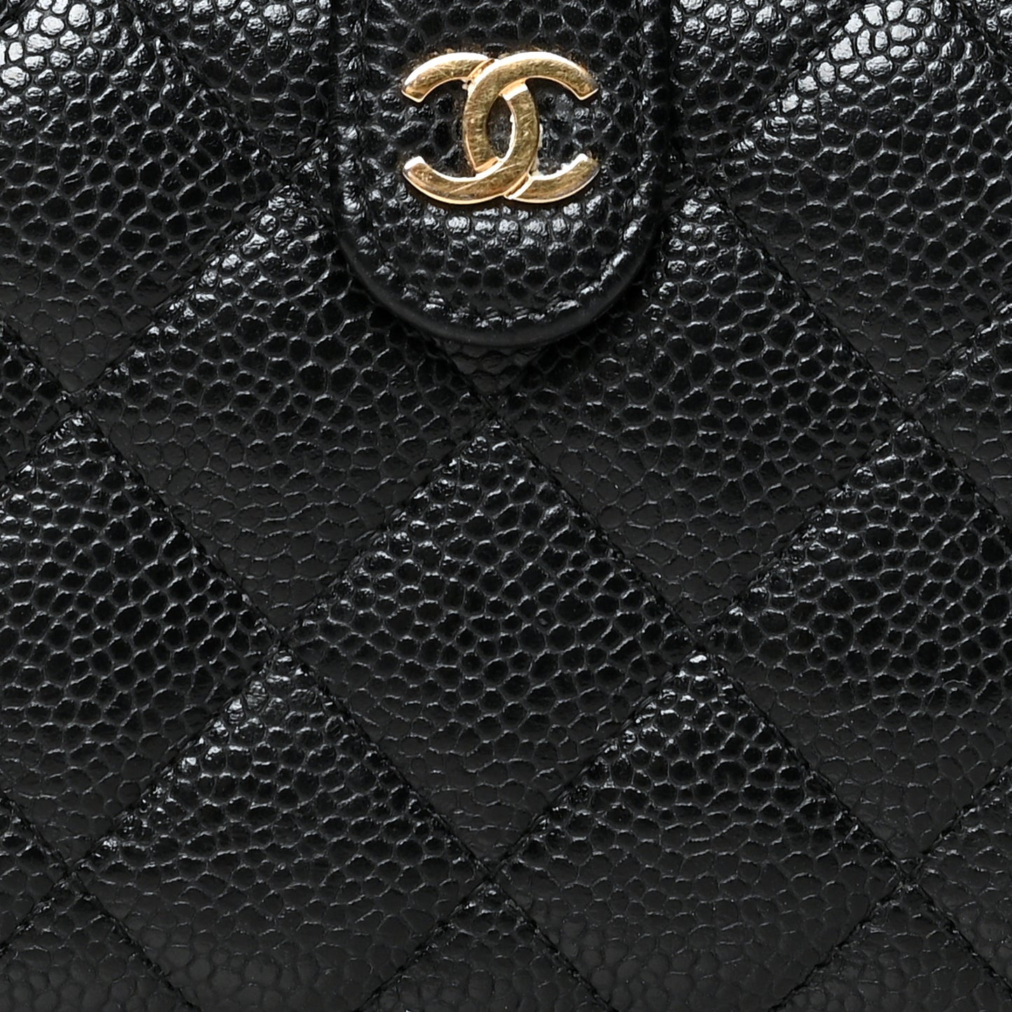 Caviar Quilted CC French Wallet Black