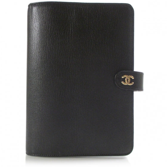 Leahter Small AGENDA Planner Black