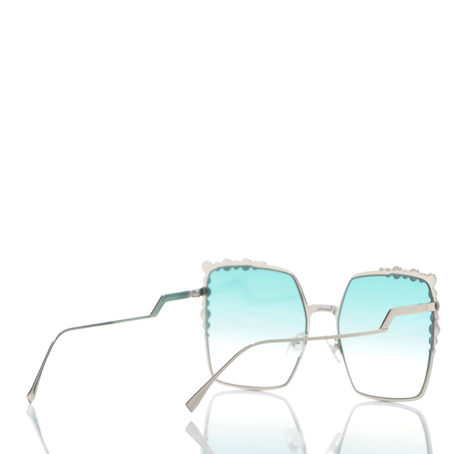 Fendi Metal Dots Square Sunglasses FF 0259/S Green Palladium 4 of 9