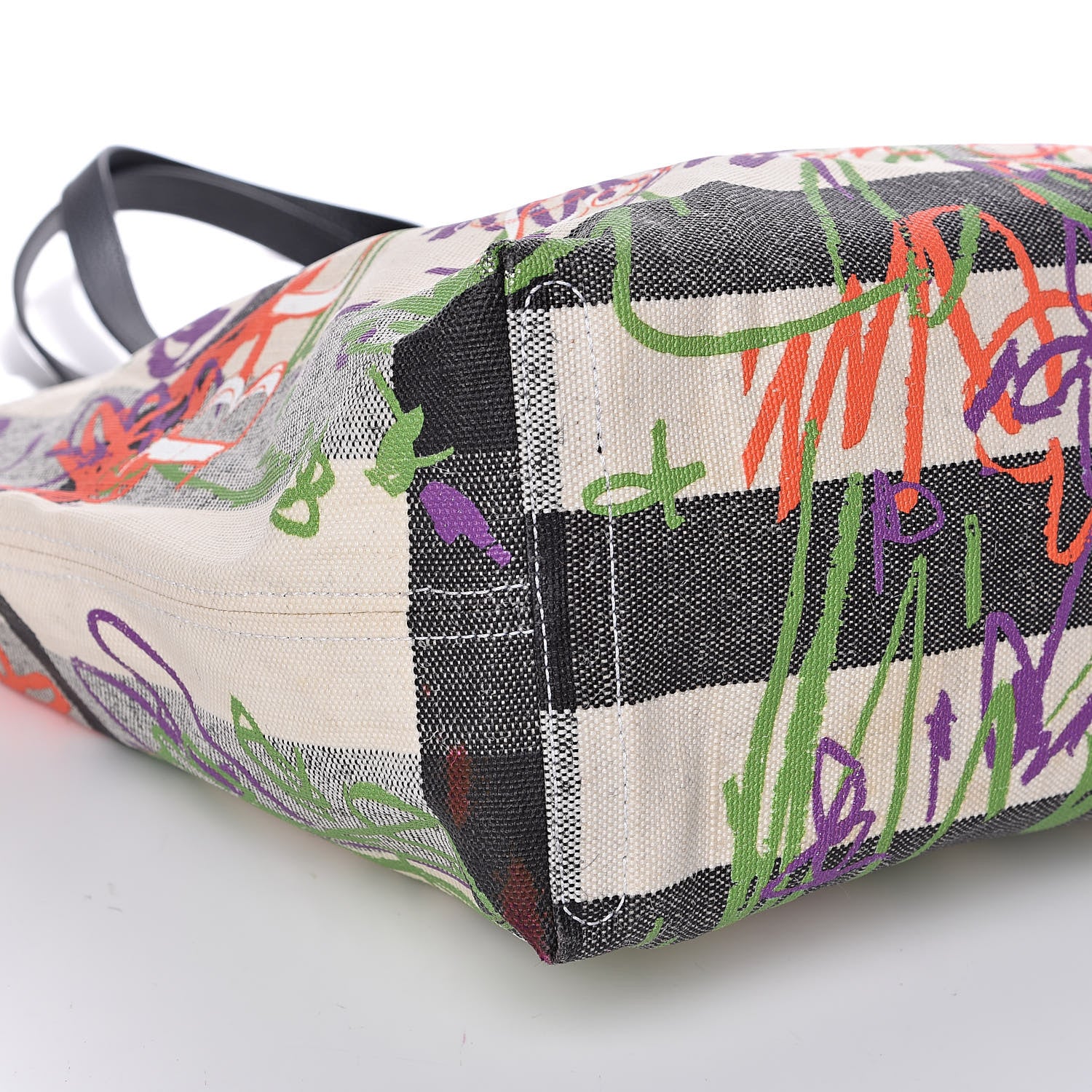 Burberry Coated Canvas Medium Reversible Doodle Tote White Black 13 of 16