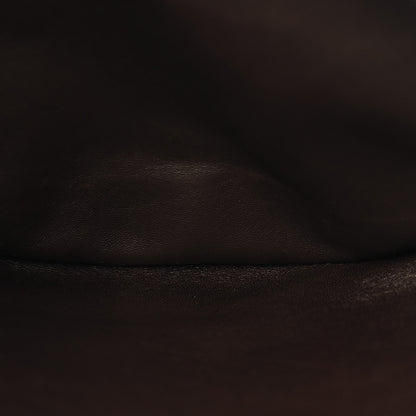 The Row Finely Grained Calfskin Small Izzy Crescent Shoulder Bag Ebony Brown 5 of 9