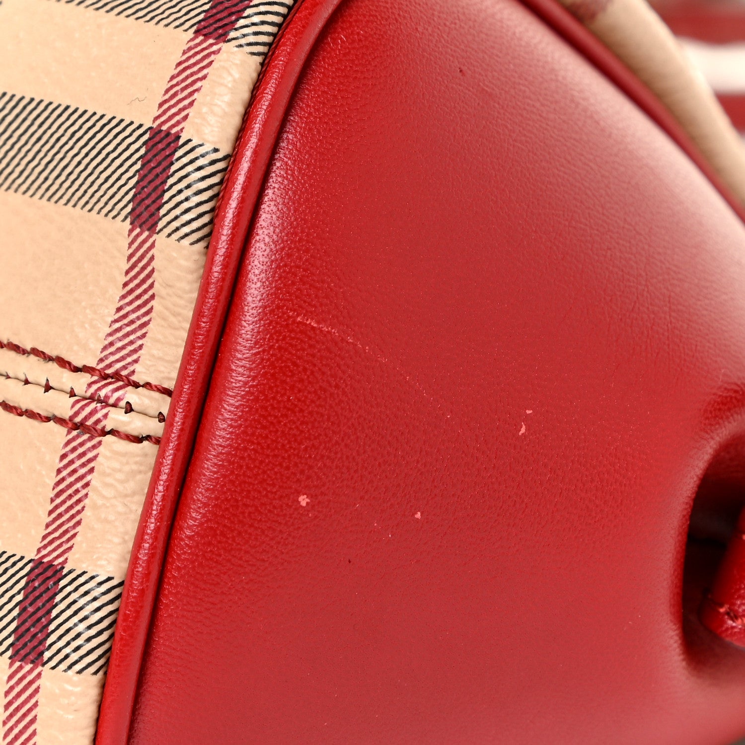 Burberry Haymarket Check Mini Blaze Crossbody Bag Red 12 of 17