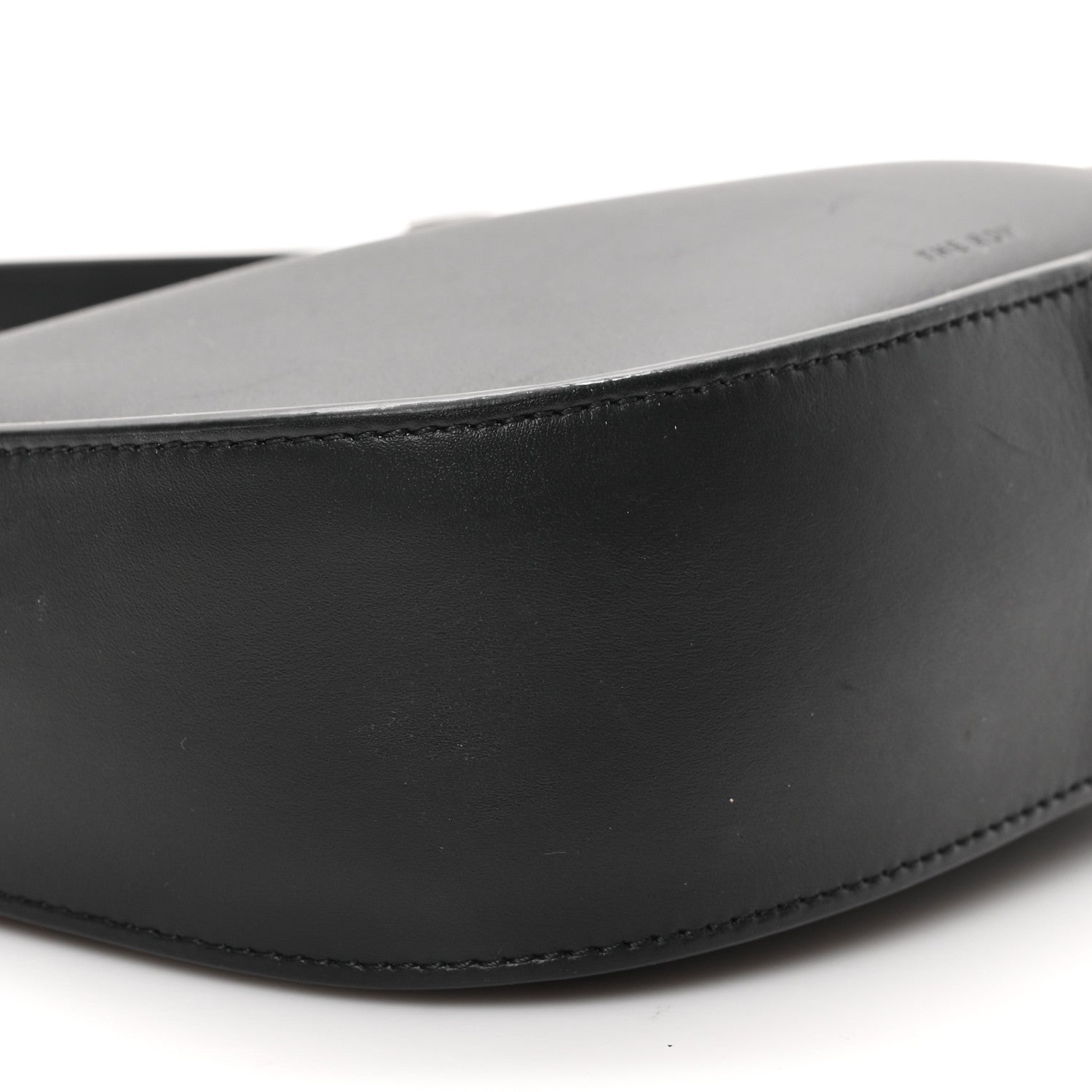 The Row Smooth Calfskin Half Moon Shoulder Bag Black 8 of 12