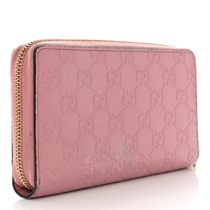 Gucci Guccissima Icon Zip Around Wallet Carmine Rose 3 of 10