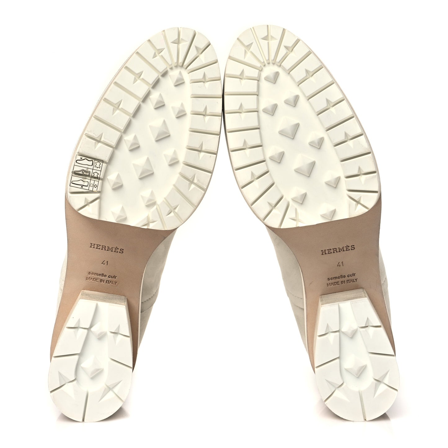 Suede Goatskin Isee 45 Ankle Boots 41 Blanc De Paris