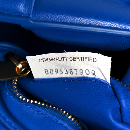 Bottega Veneta Lambskin Maxi Intreccio Padded Chain Cassette Crossbody Bag Cobalt 9 of 12