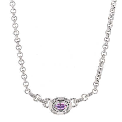 Christian Dior Crystal Necklace Silver 1 of 7