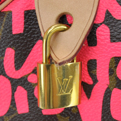 Louis Vuitton Monogram Graffiti Speedy 30 Fuchsia 7 of 9
