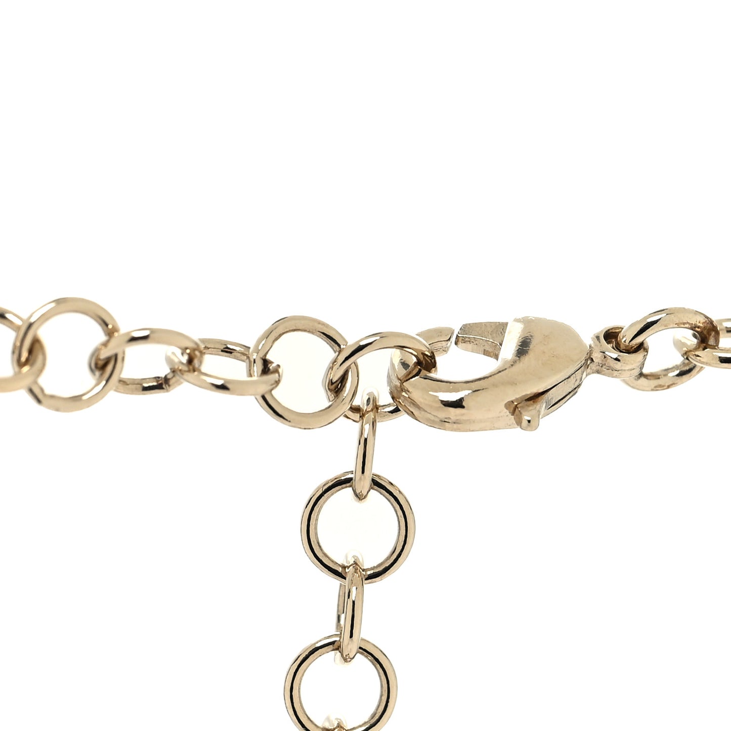 Lambskin Crystal CC Heart Choker Gold Black