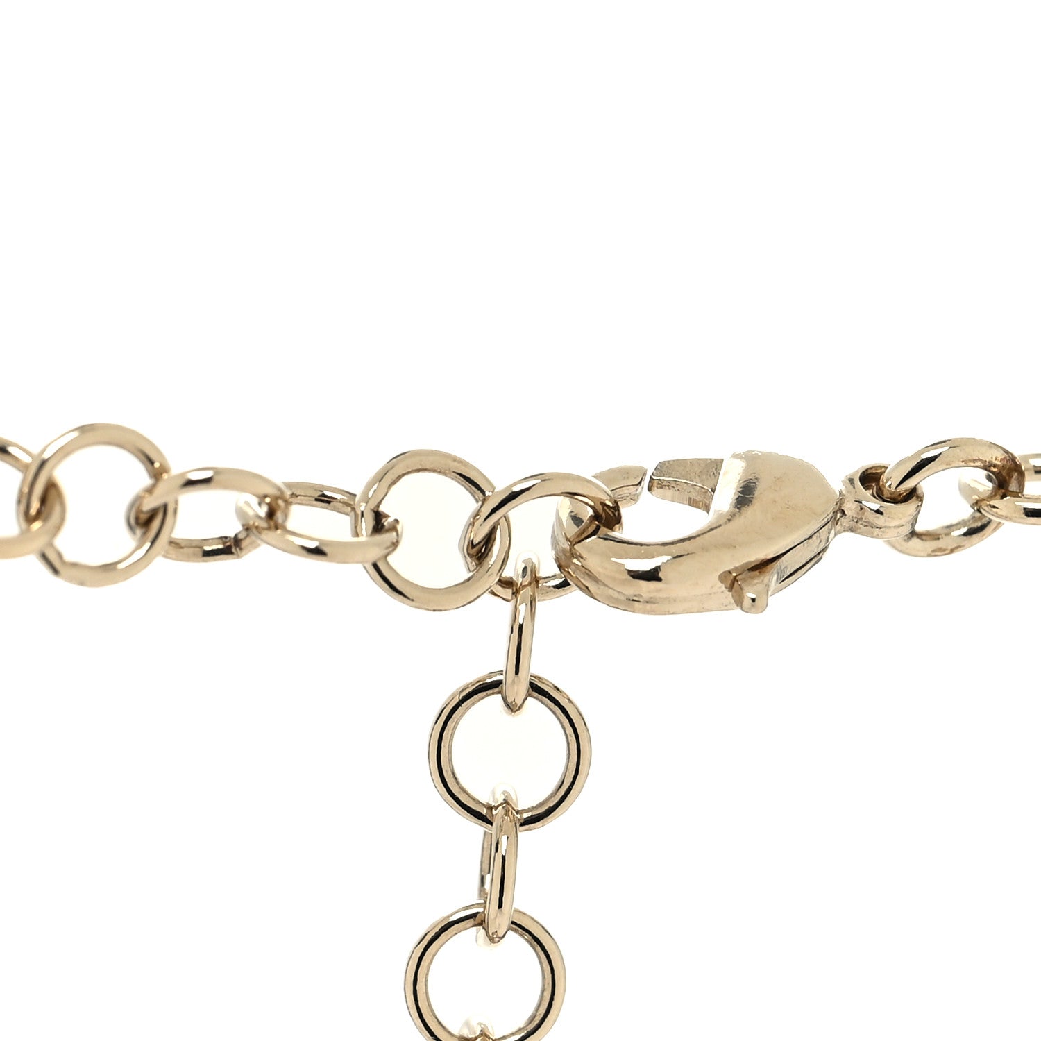 Chanel Lambskin Crystal CC Heart Choker Gold Black 4 of 5