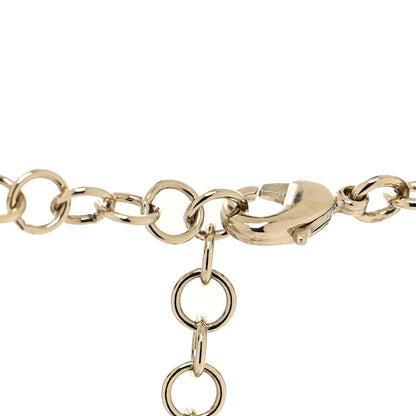 Chanel Lambskin Crystal CC Heart Choker Gold Black 4 of 5