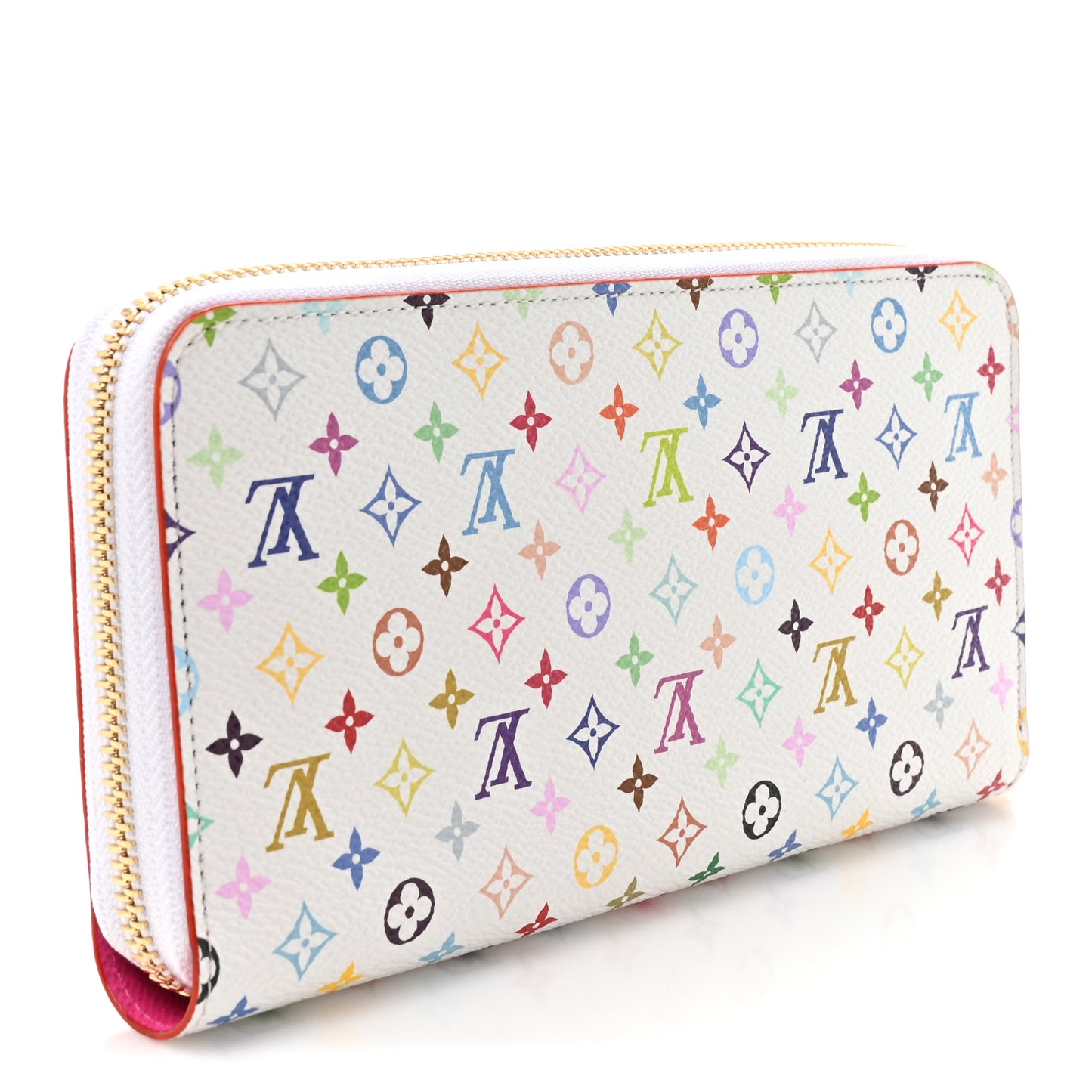 LV X TM Monogram Multicolor Zippy Wallet White