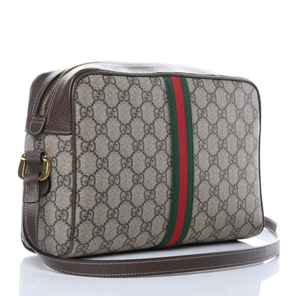Gucci GG Supreme Monogram Web Small Ophidia Shoulder Bag Brown 3 of 9
