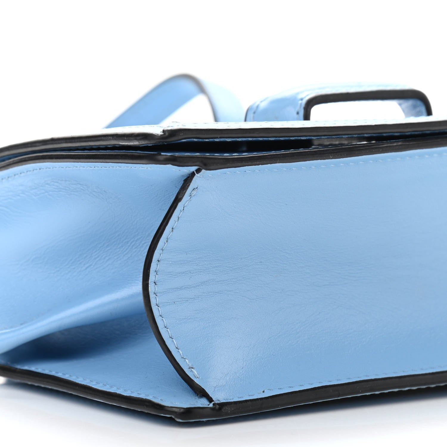 Loewe Calfskin Gingham Small Barcelona Shoulder Bag Soft Blue 9 of 10
