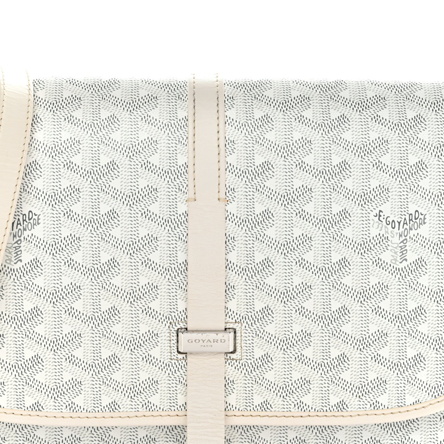 Goyardine Belvedere II MM Messenger Bag White