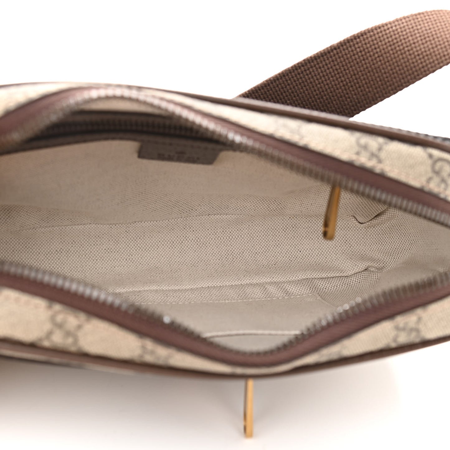 Soft GG Supreme Monogram Medium Ophidia Belt Bag Dark Brown