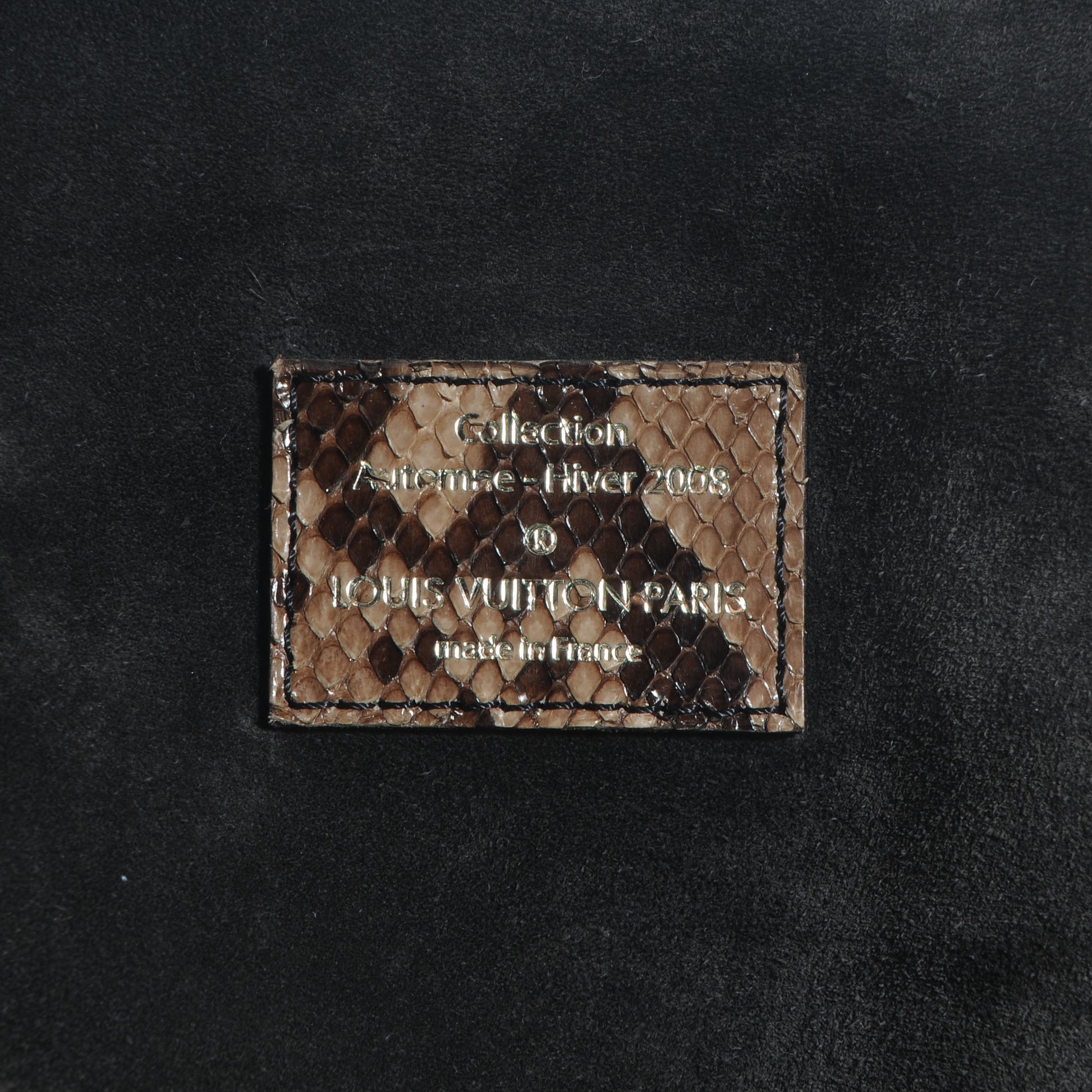 Louis Vuitton Suede Python Monogram Whisper PM Kohl 6 of 8