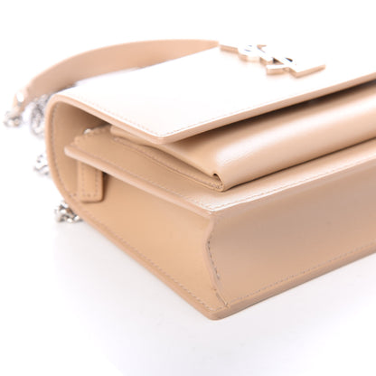 Saint Laurent Calfskin Monogram Sunset Chain Wallet Nude Powder 7 of 9