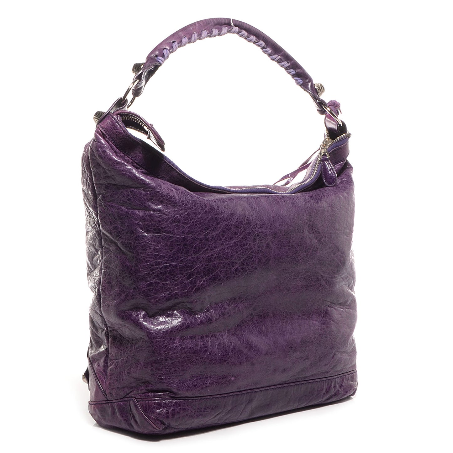 Agneau Giant 21 Silver Hardware Day Hobo Sapphire
