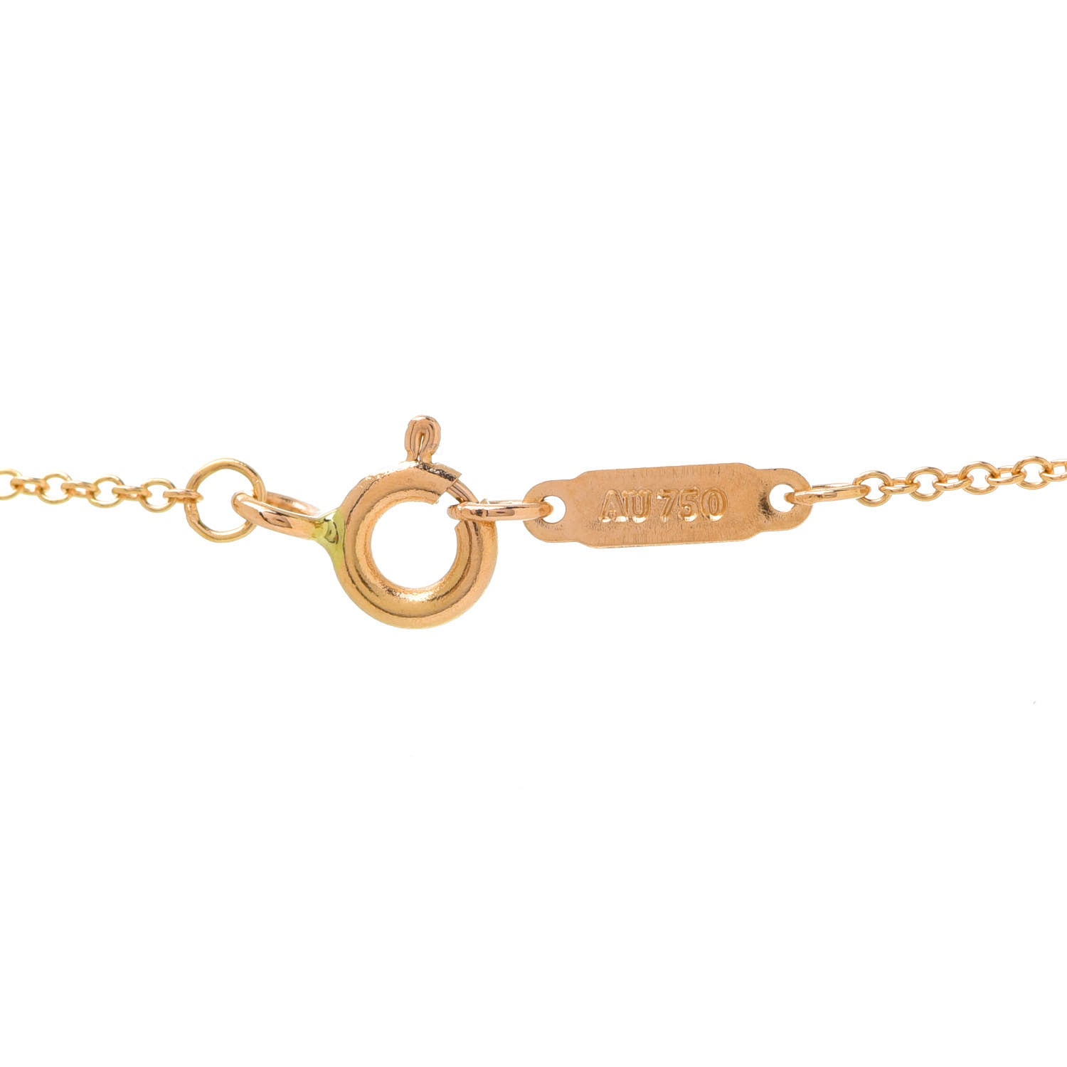 Tiffany 18K Yellow Gold Diamond Fleur De Lis Key Pendant Necklace 7 of 7