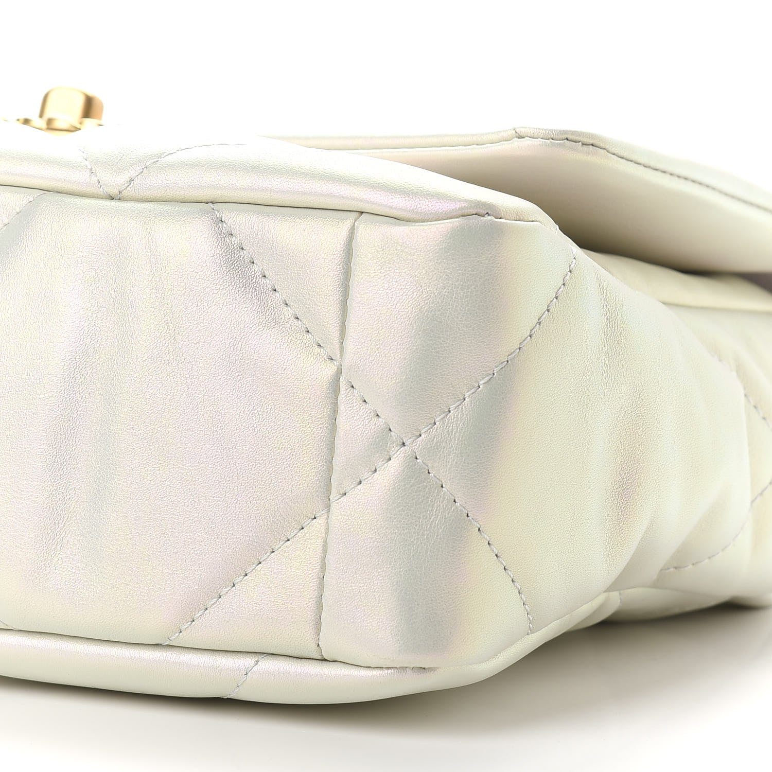 Chanel Iridescent Calfskin Quilted Medium Chanel 19 Flap White 9 of 9