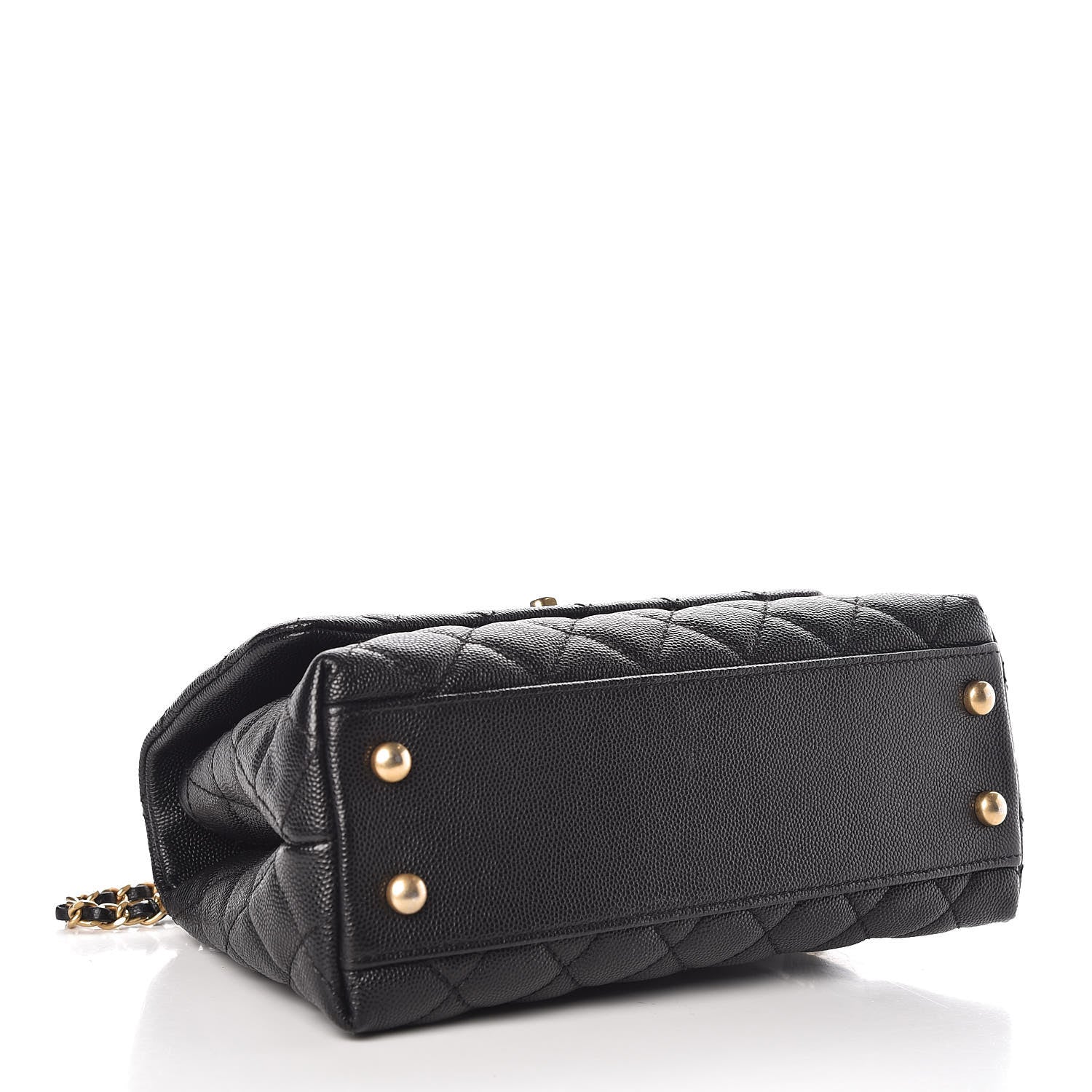 Chanel Caviar Lizard Quilted Mini Coco Handle Flap Black 5 of 9