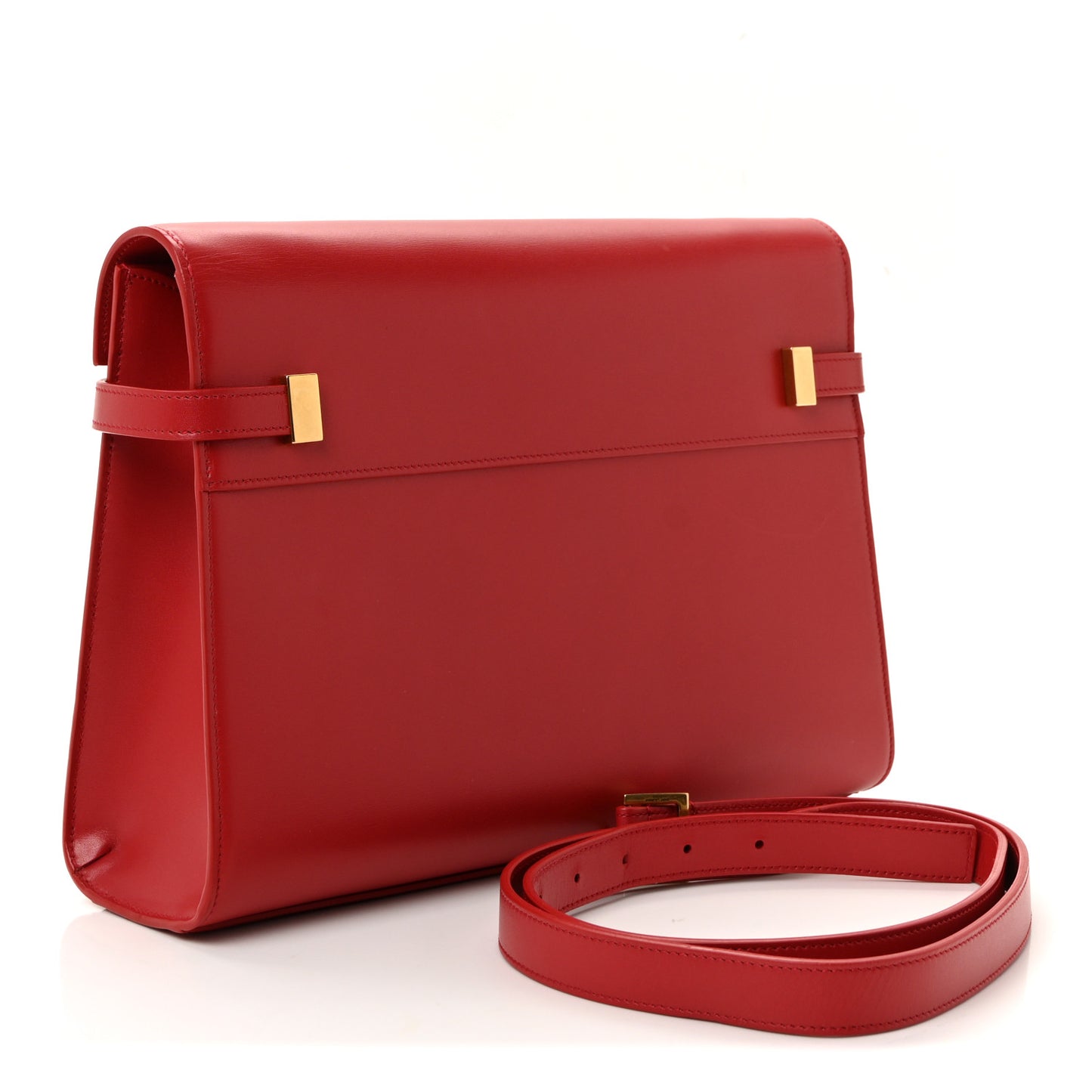 Smooth Calfskin Manhattan Shoulder Bag Rouge Eros