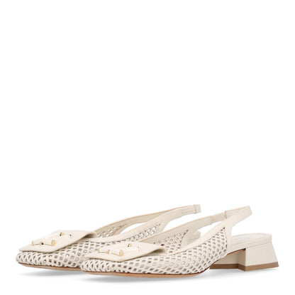 Louis Vuitton Calfskin Perforated Shake Slingback Pumps 36.5 Creme Beige 4 of 10