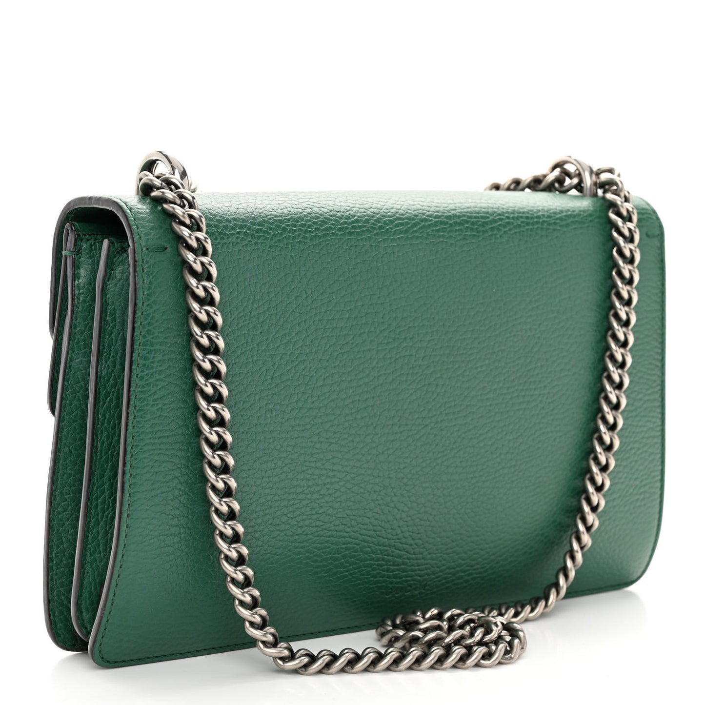 Pebbled Calfskin Small Dionysus Shoulder Bag Emerald