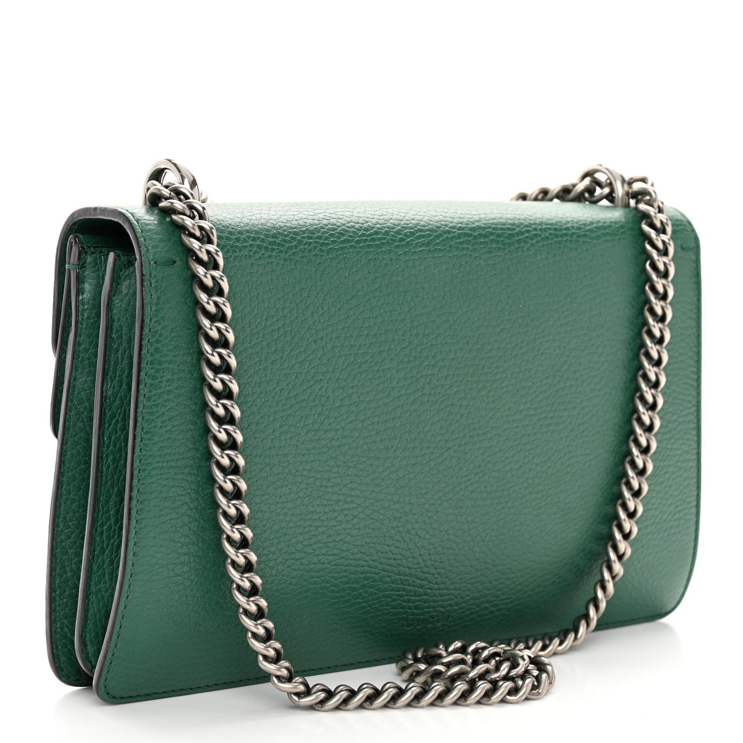 Gucci Pebbled Calfskin Small Dionysus Shoulder Bag Emerald 3 of 9