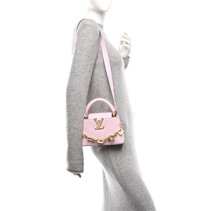 Louis Vuitton Taurillon Harmony Mini Capucines Marshmallow Pink 2 of 9