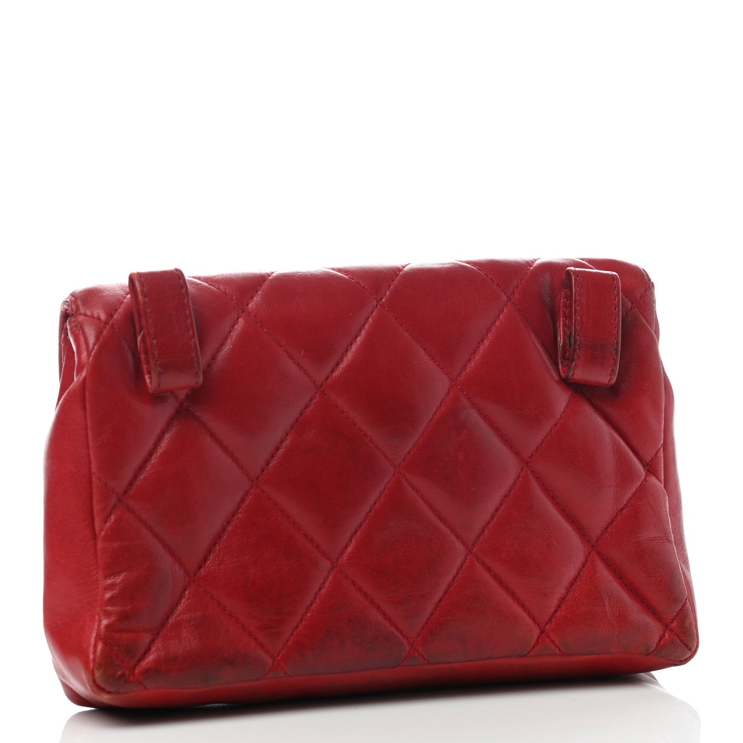 Chanel Lambskin Quilted Flap Waist Belt Bag Red 3 of 7