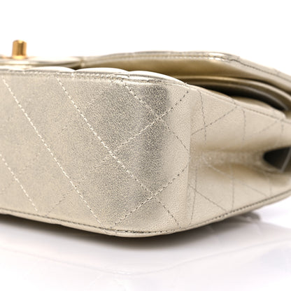 Chanel Metallic Lambskin Quilted Medium Double Flap Gold 9 of 11