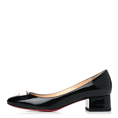 Christian Louboutin Patent Bow 55 Pumps 37 Black 1 of 7