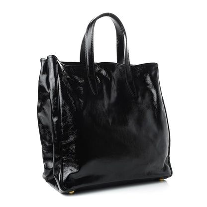 Saint Laurent Textured Patent Large Y-Mail Tote Black 3 of 9