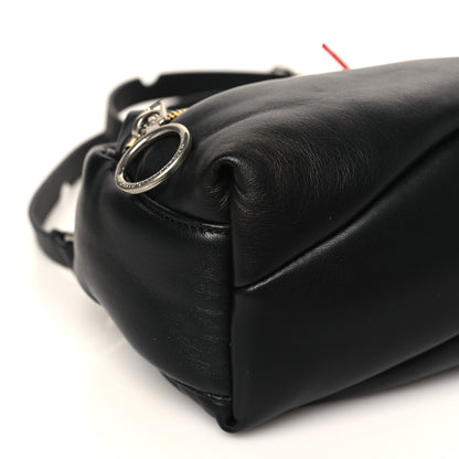 Off-White Calfskin Puffy Pump Pouch Crossbody Bag Black 8 of 10