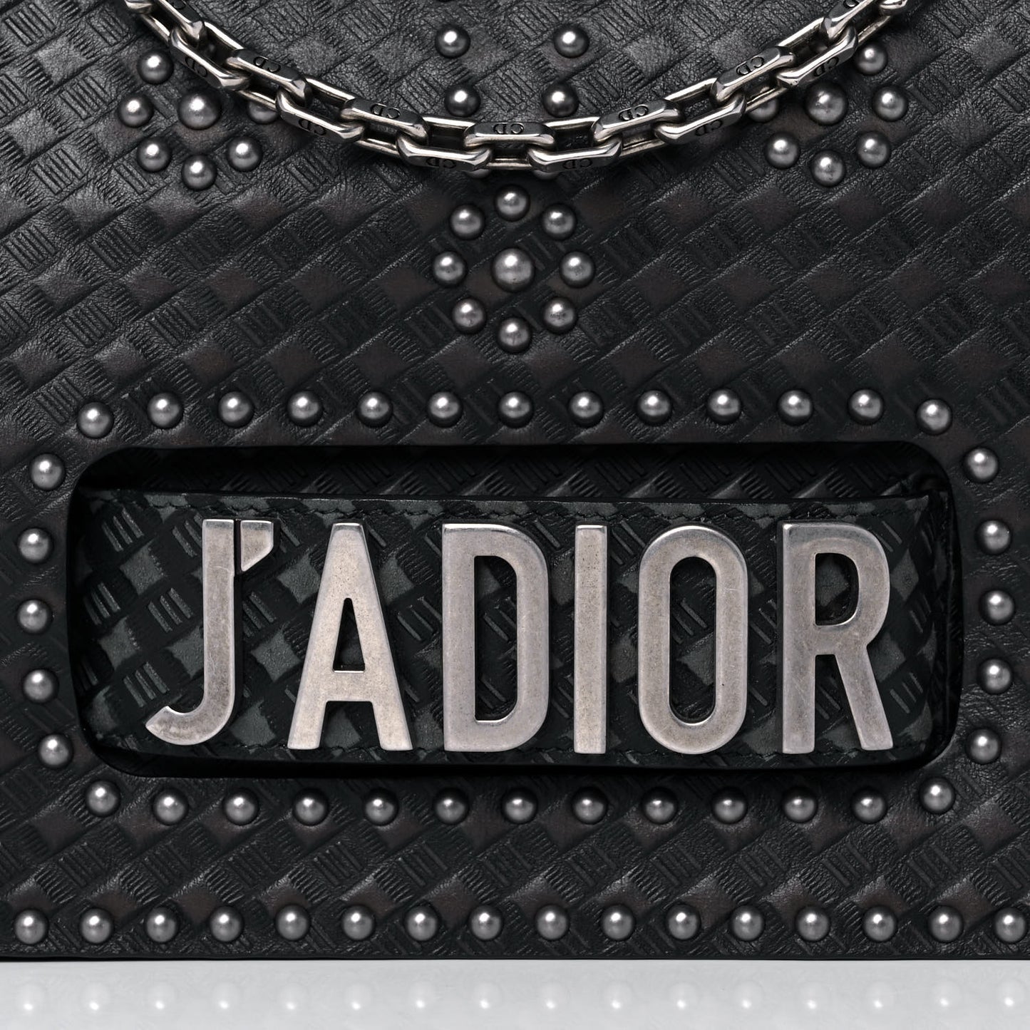 Calfskin Studded Dio(r)evolution Flap Bag Black