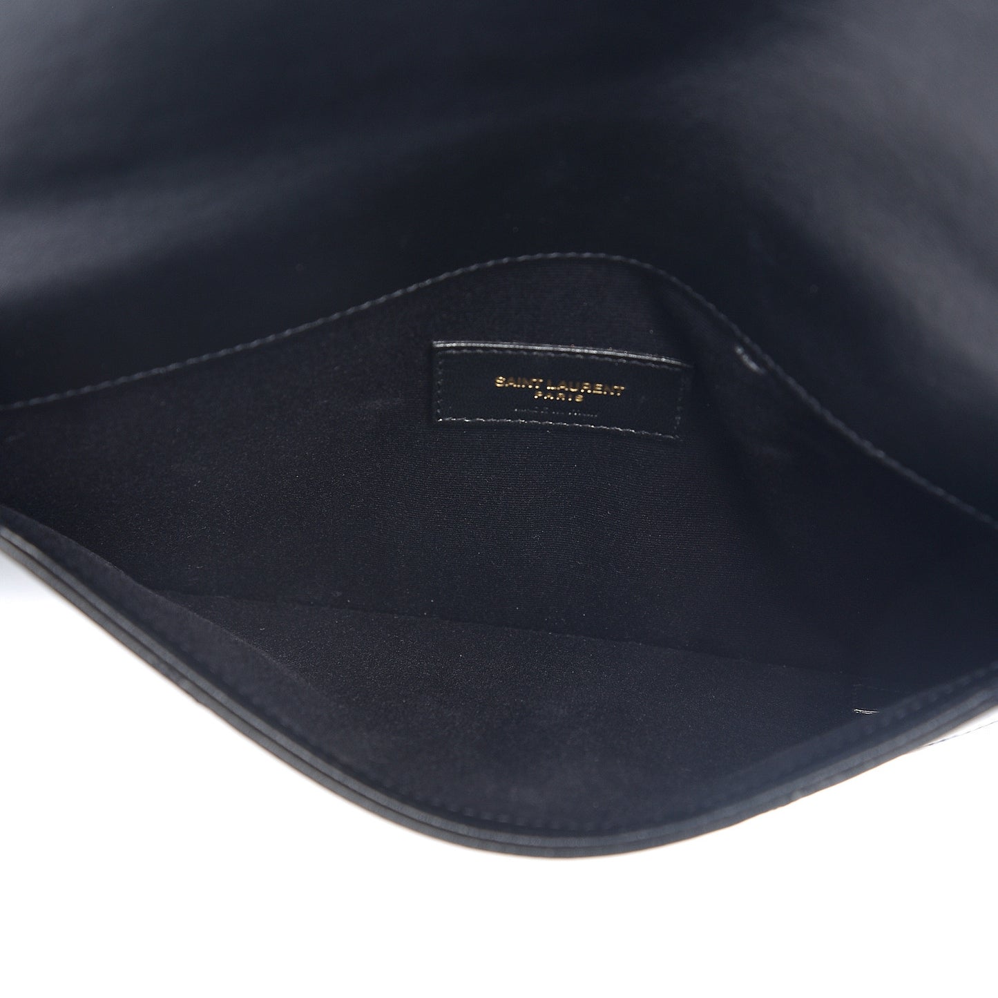 Calfskin Matelasse Chevron Monogram Uptown Clutch Black