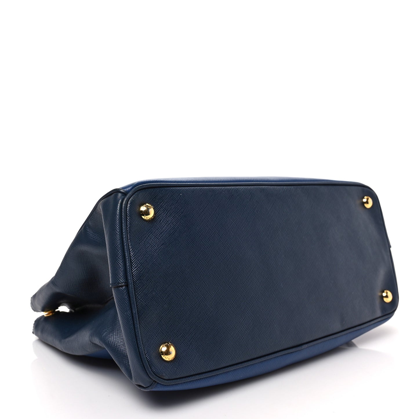 Saffiano Lux Bi-Color Medium Galleria Double Zip Tote Bluette Baltico