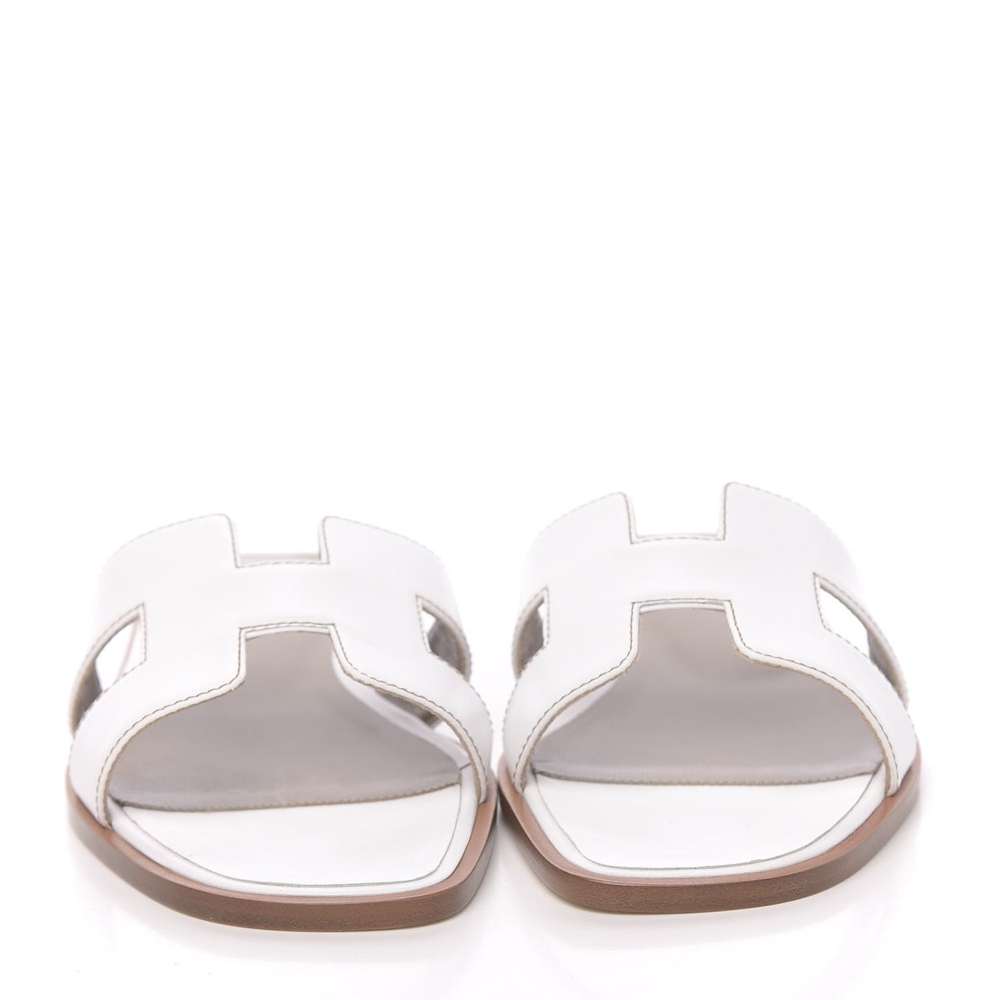Box Calfskin Oran Sandals 37.5 White