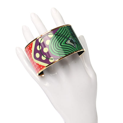 Hermes Enamel Printed Extra Wide Clic Clac a Pois Bracelet 65 2 of 5