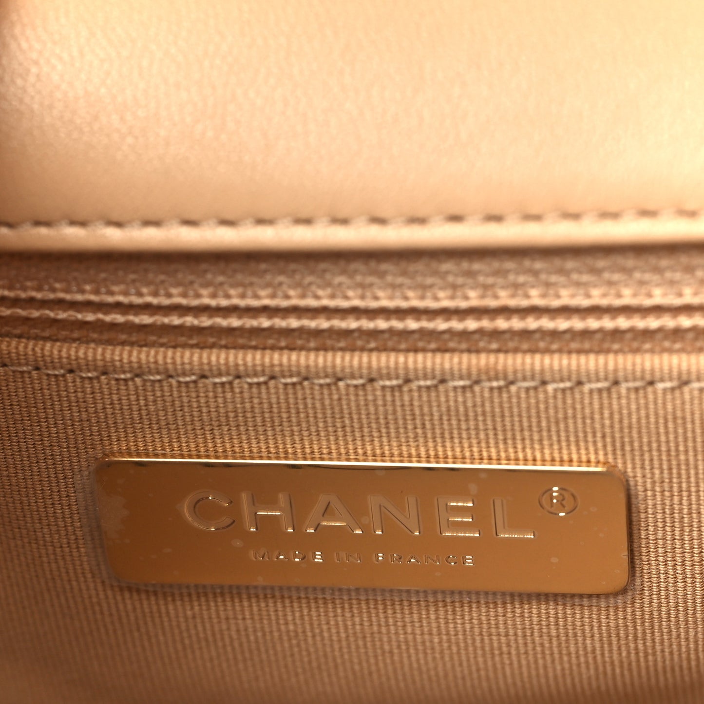 Lambskin Quilted Medium Chanel 19 Flap Beige