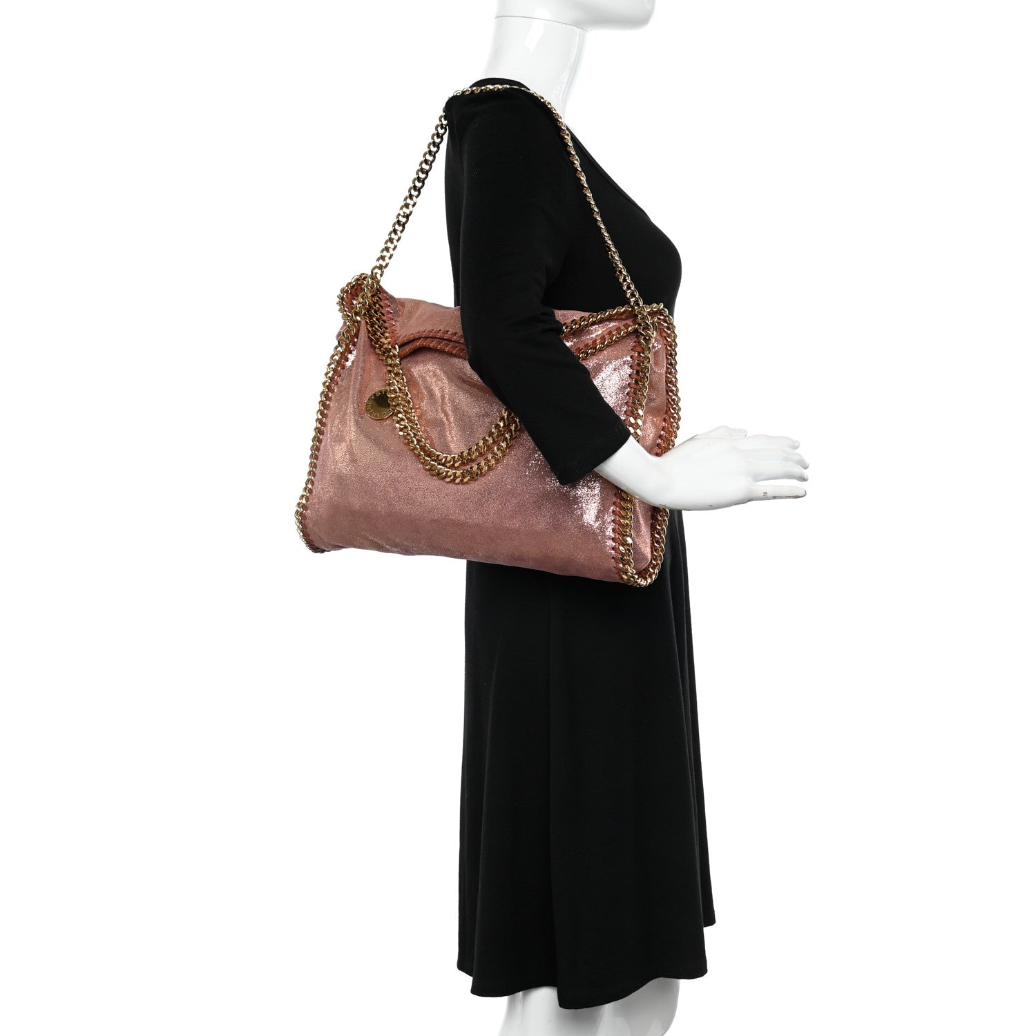 Stella McCartney Metallic Shaggy Deer Small Falabella Tote Copper 2 of 12