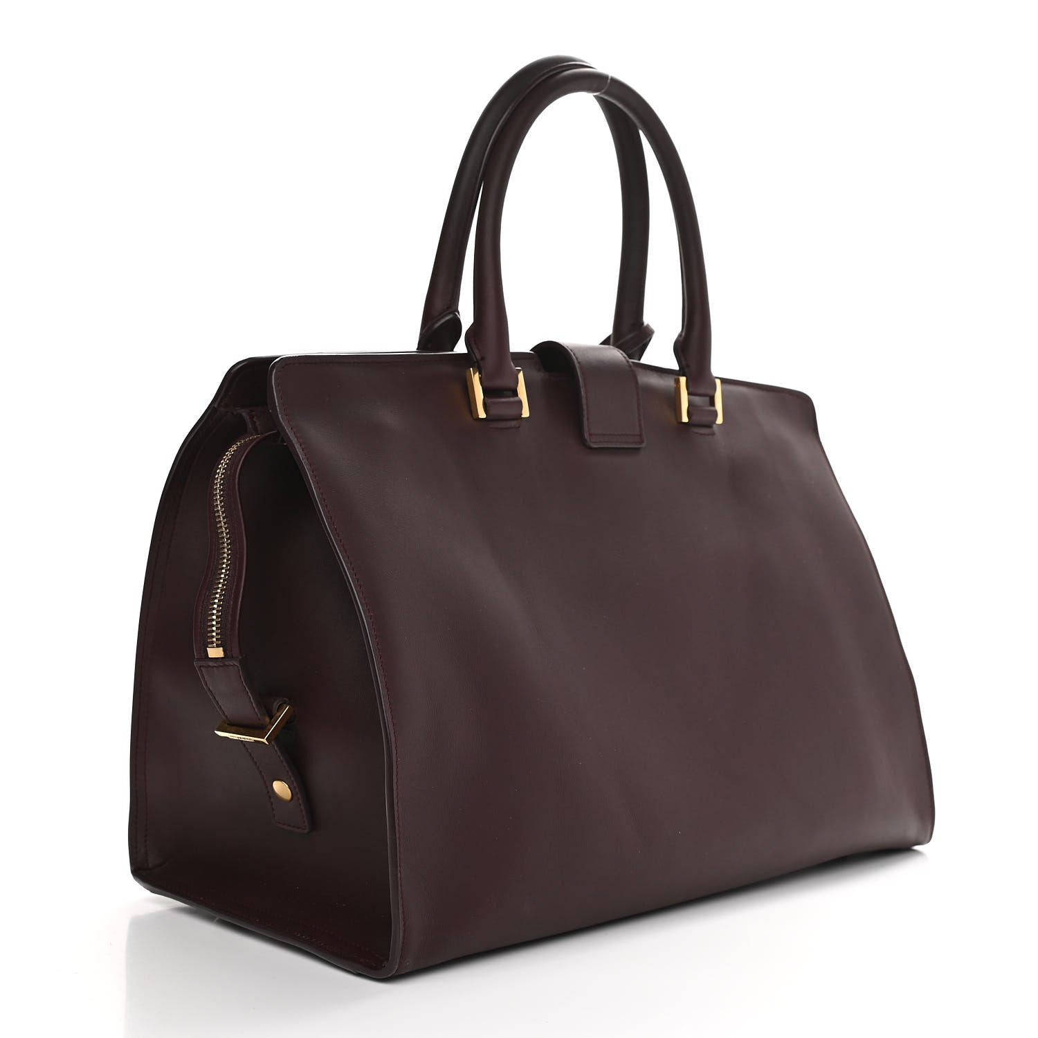 Saint Laurent Smooth Calfskin Medium Classic Y Cabas Bordeaux 4 of 10