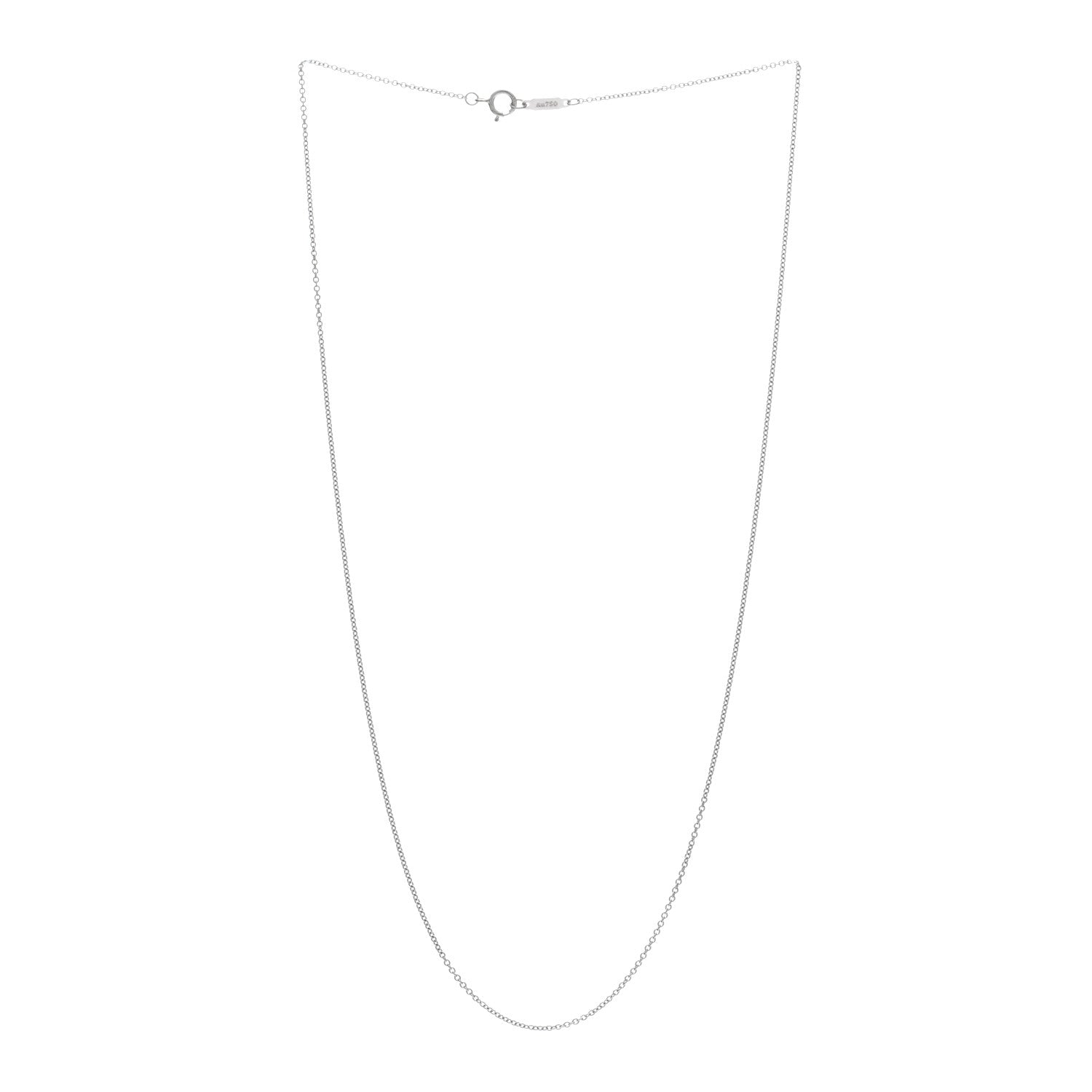 Tiffany 18K White Gold Chain Necklace 18" 3 of 5