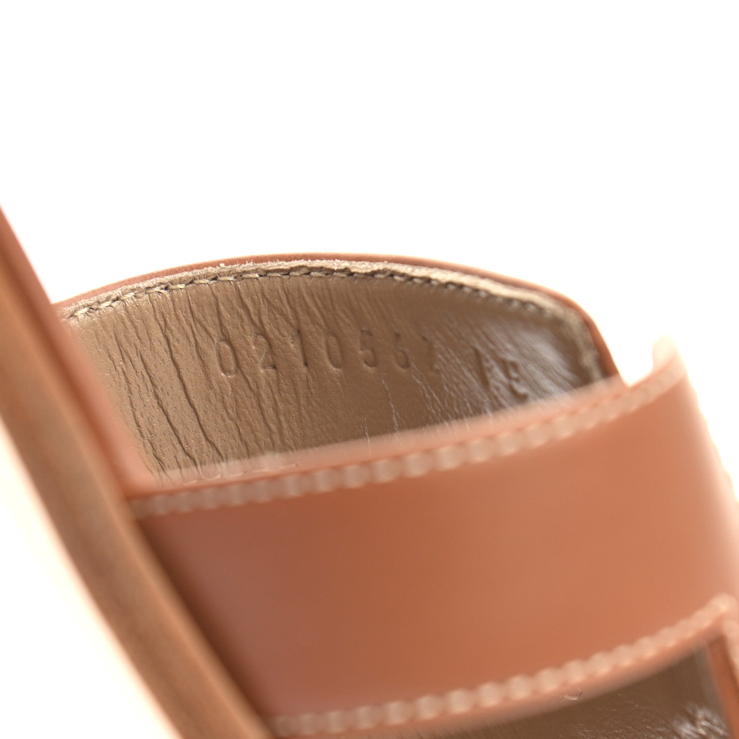 Hermes Box Calfskin Oran Sandals 37.5 Gold 8 of 9