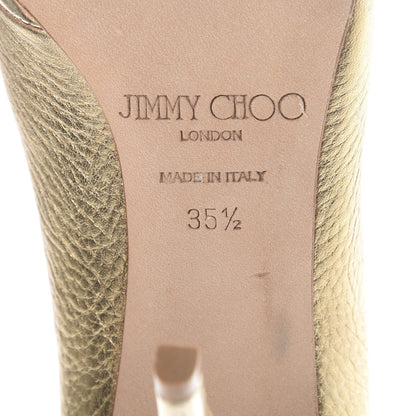 Jimmy Choo Metallic Calfskin Tassel Tami 100 Pumps 35.5 Gold 8 of 14