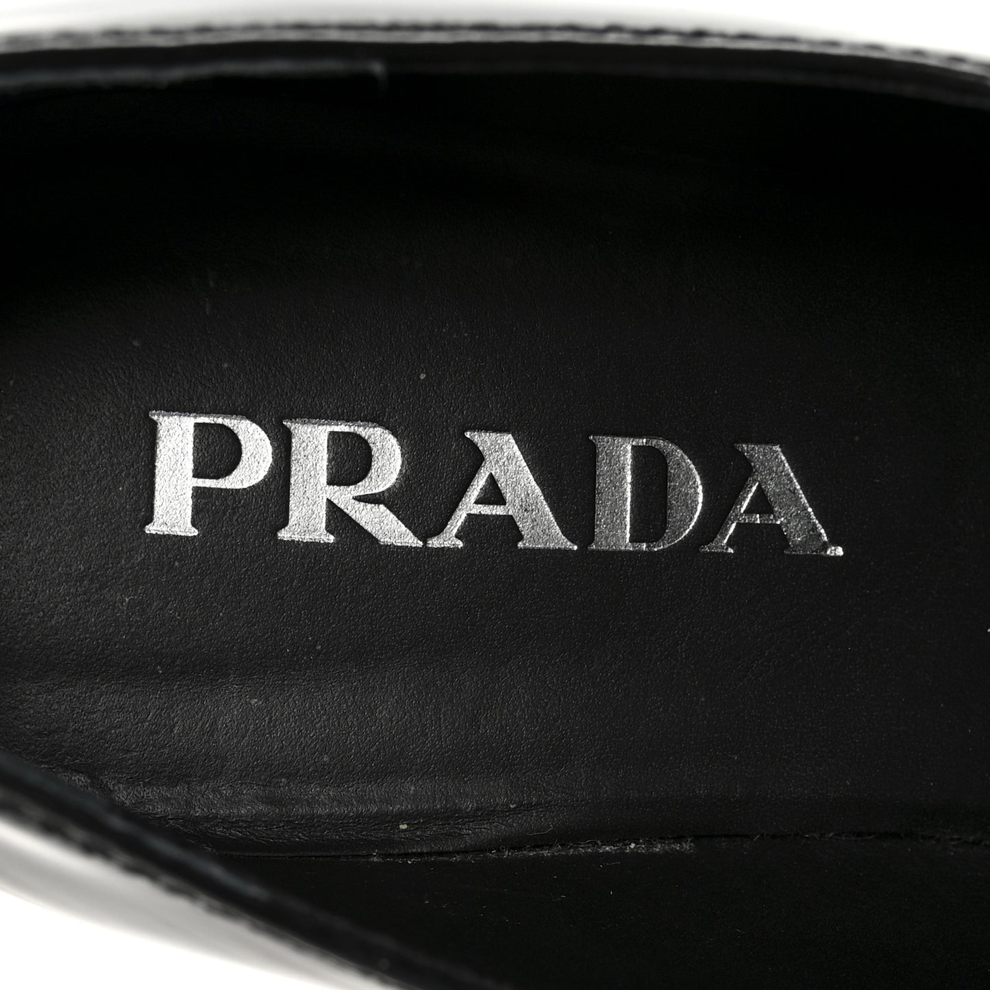 Spazzolato Metal Triangle Logo 50mm Loafers 36.5 Black