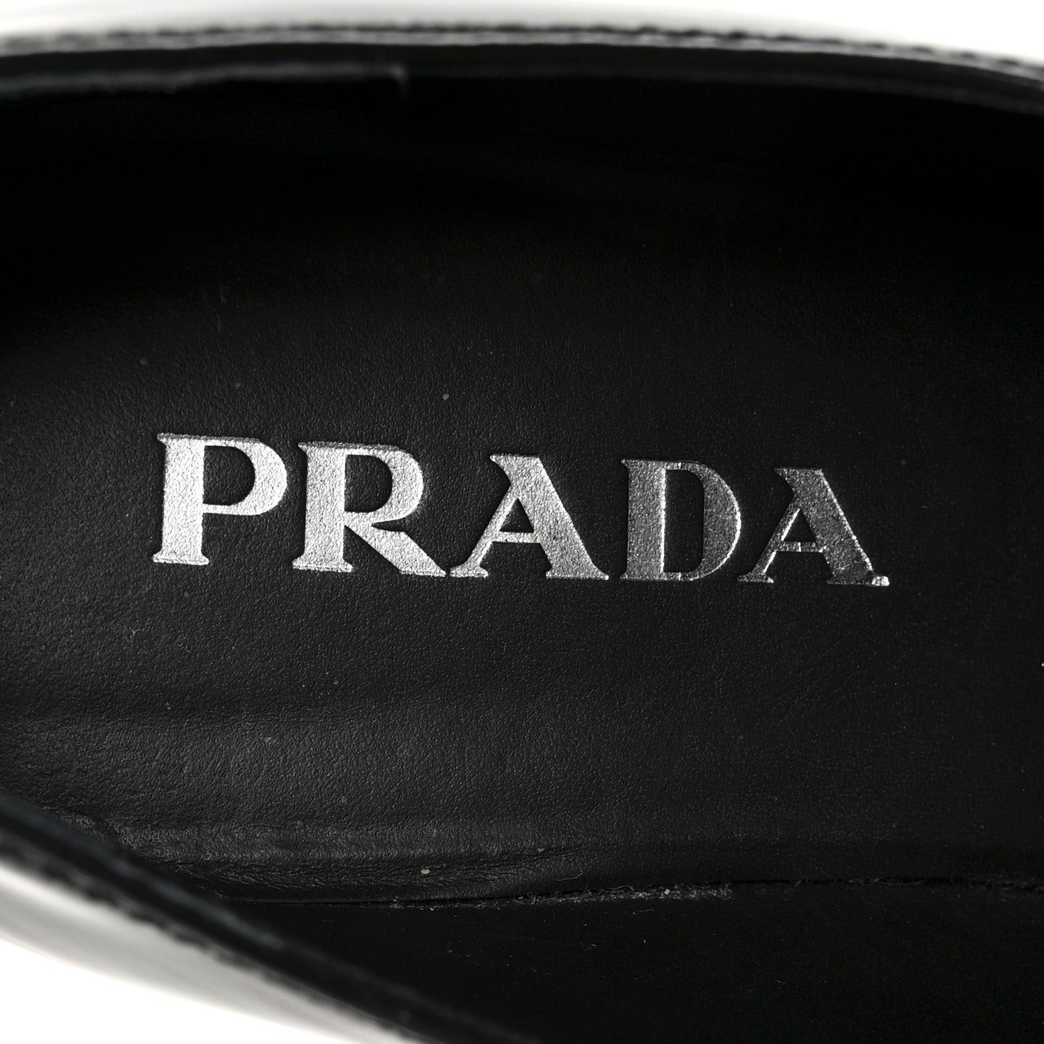 Prada Spazzolato Metal Triangle Logo 50mm Loafers 36.5 Black 8 of 10