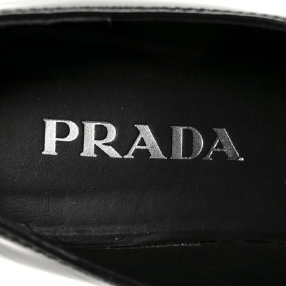 Prada Spazzolato Metal Triangle Logo 50mm Loafers 36.5 Black 8 of 10